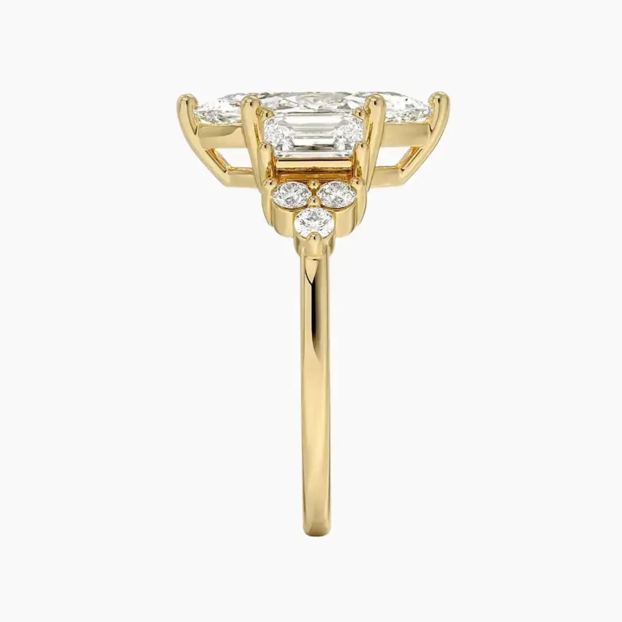 Kaiya Marquise Designer 2.5 Carat Lab Grown Diamond Engagement Ring in 14K White Gold