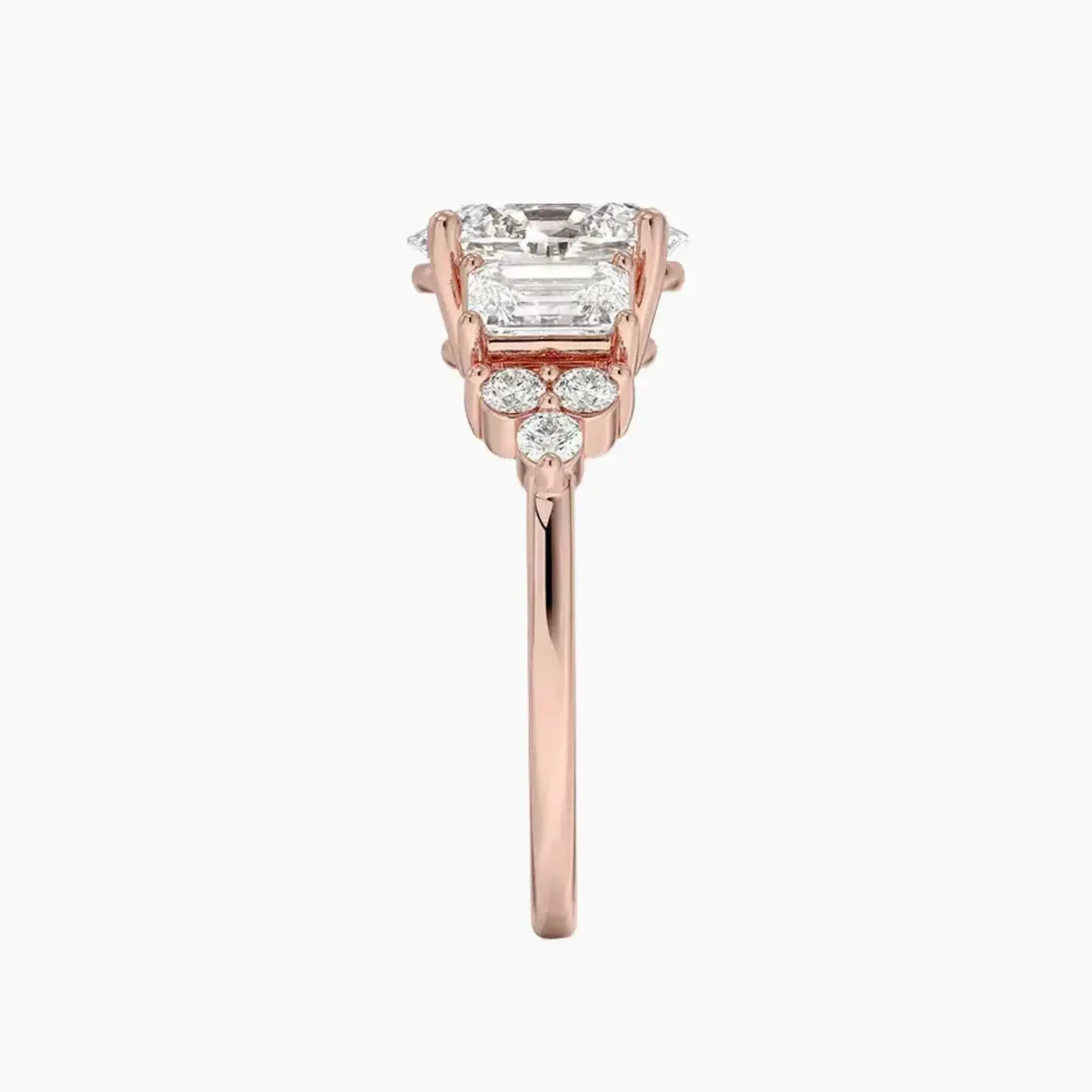 Kaiya Oval Designer 2 Carat Lab Grown Diamond Engagement Ring in 14K White Gold