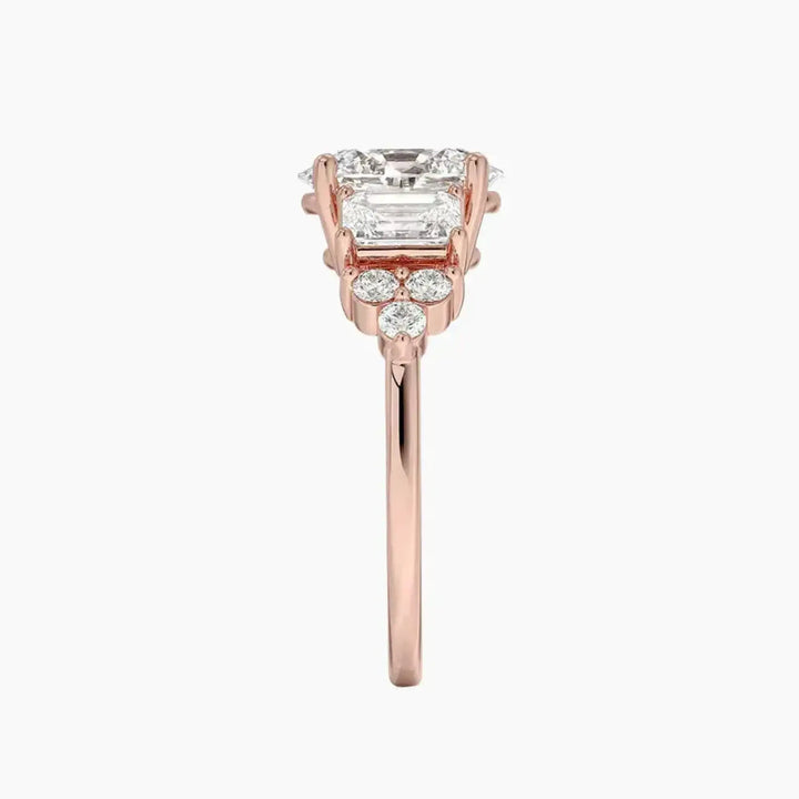 Kaiya Oval Designer 1 Carat Lab Grown Diamond Engagement Ring in 18K Yellow Gold