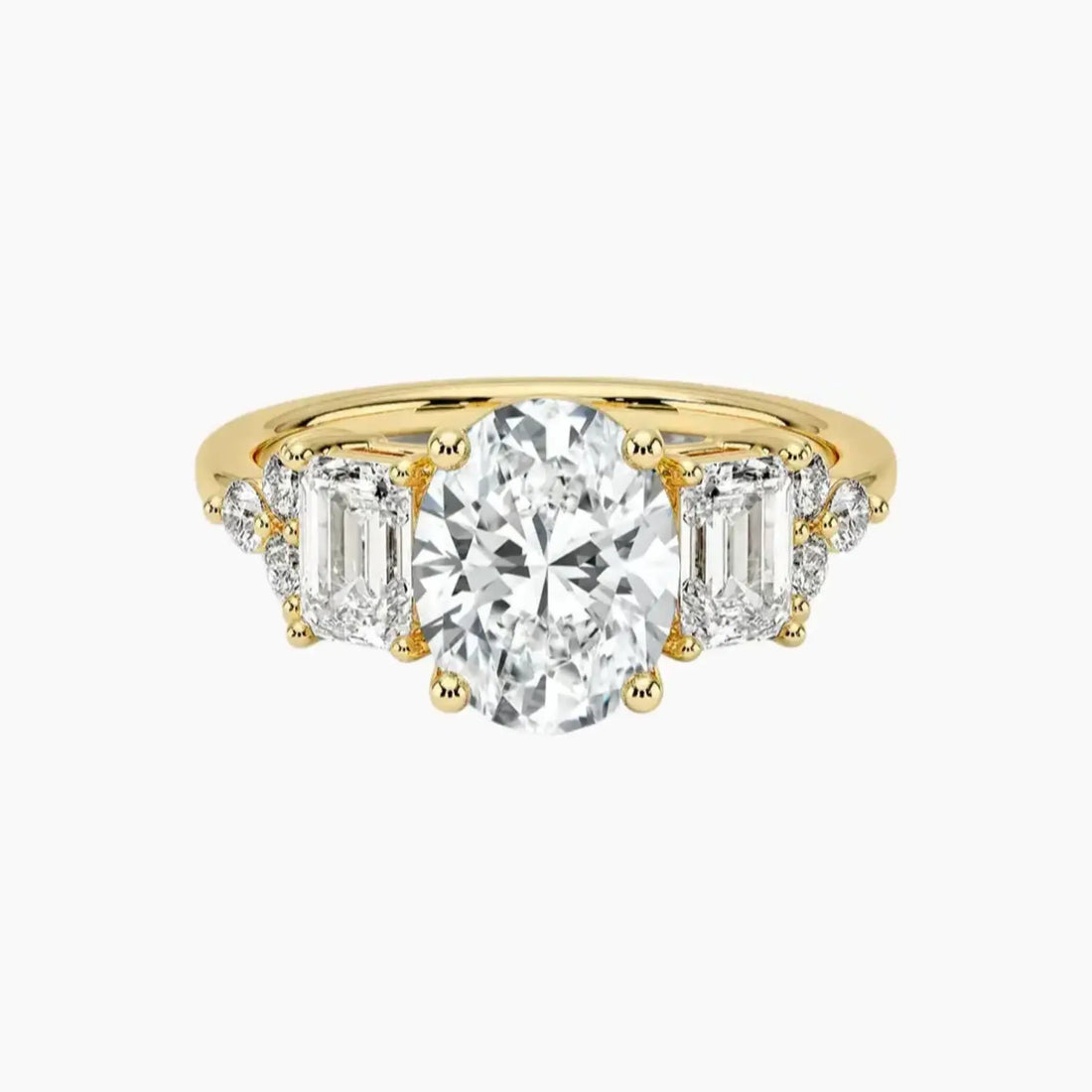 Kaiya Oval Designer 2.5 Carat Lab Grown Diamond Engagement Ring in 18K Rose Gold