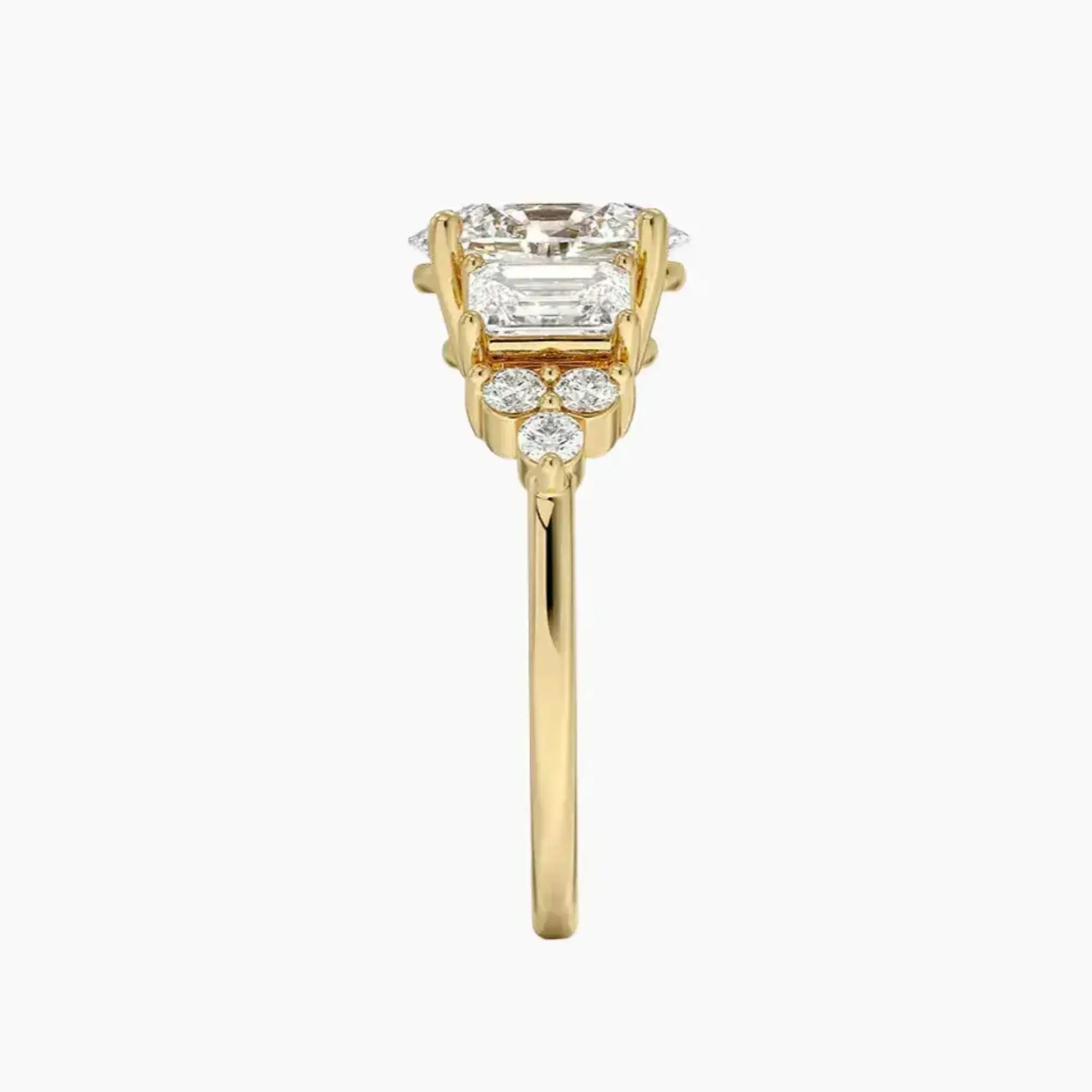 Kaiya Oval Designer 2.5 Carat Lab Grown Diamond Engagement Ring in 14K White Gold