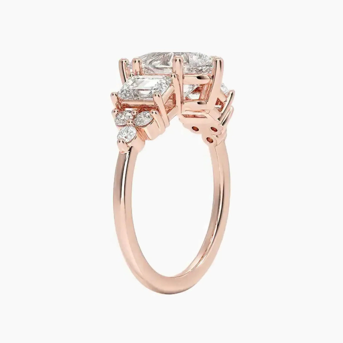 Kaiya Pear Designer 1 Carat Lab Grown Diamond Engagement Ring in 14K Rose Gold