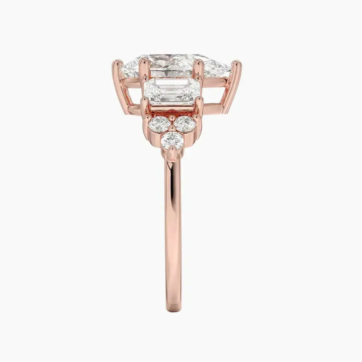 Kaiya Pear Designer 2.5 Carat Lab Grown Diamond Engagement Ring in 18K Yellow Gold