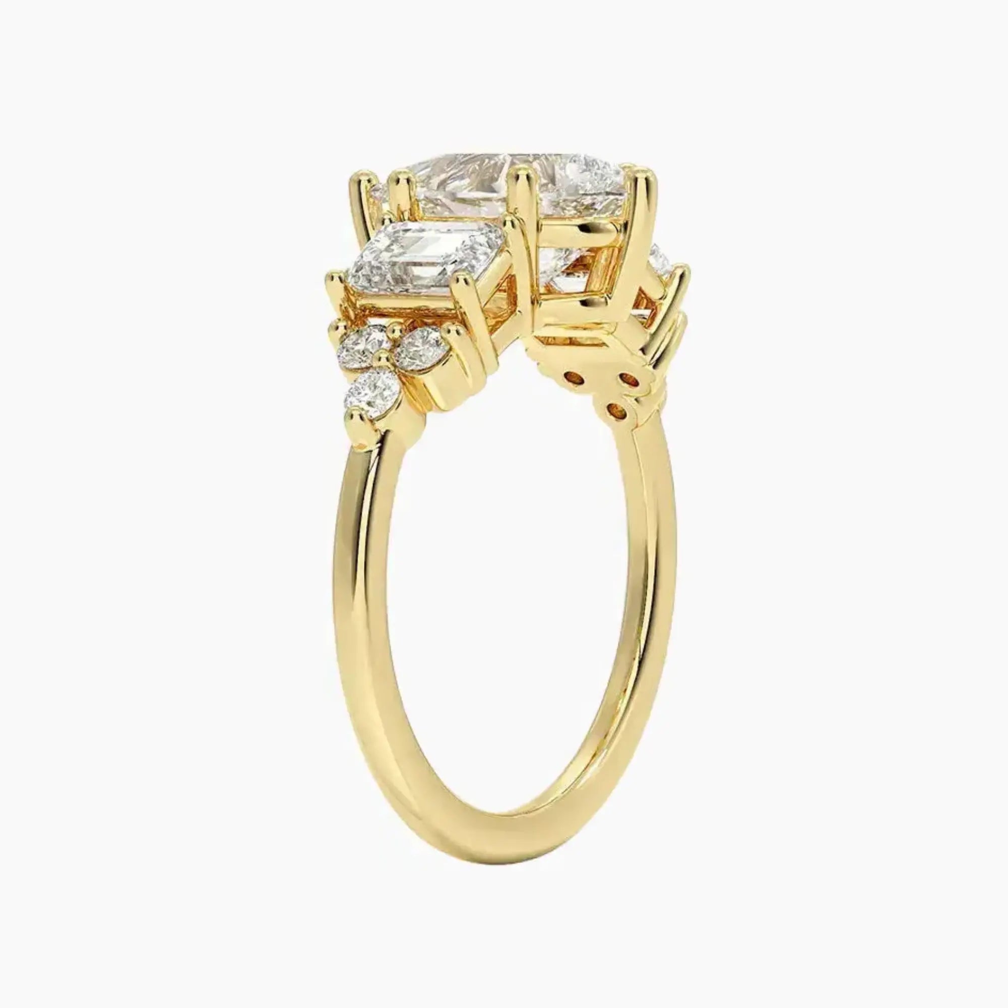 Kaiya Pear Designer 2.5 Carat Lab Grown Diamond Engagement Ring in 18K White Gold