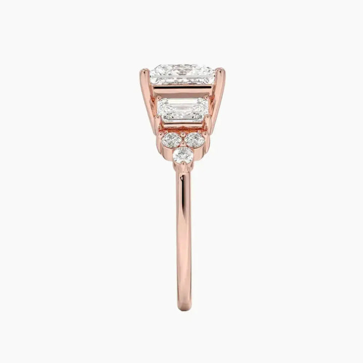 Kaiya Princess Designer 3 Carat Lab Grown Diamond Engagement Ring in 14K White Gold
