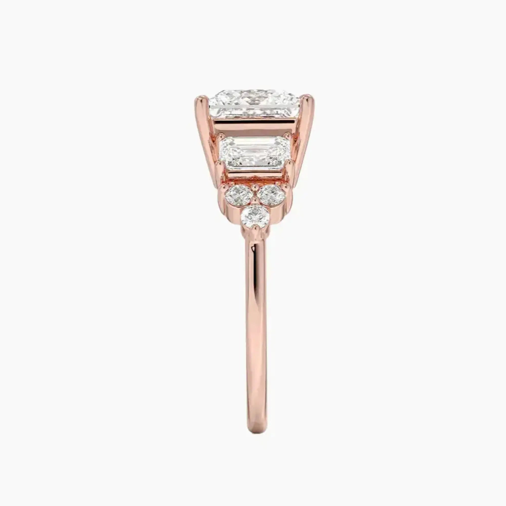 Kaiya Princess Designer Diamond Ring Setting in 18K White Gold