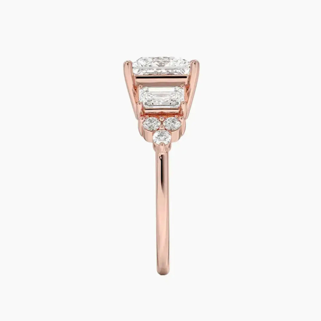 Kaiya Princess Designer Diamond Ring Setting in 18K White Gold