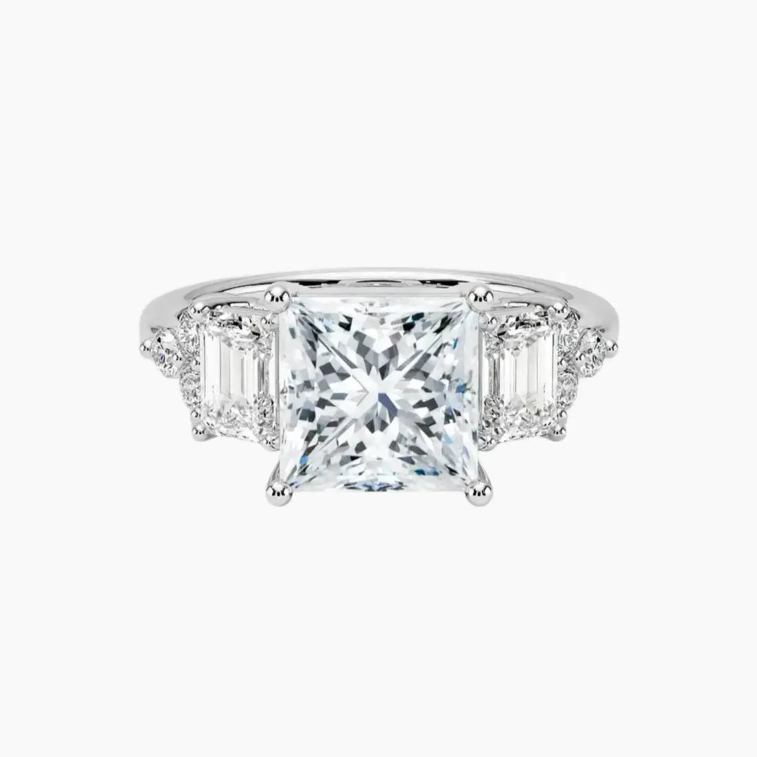 Kaiya Princess Designer 1 Carat Lab Grown Diamond Engagement Ring in 18K Rose Gold