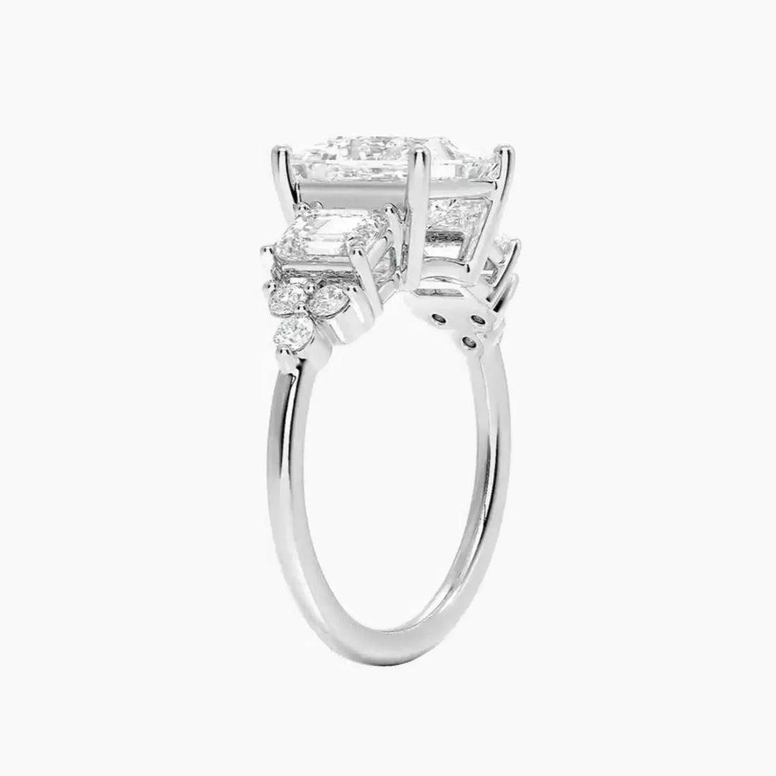 Kaiya Princess Designer 1.5 Carat Lab Grown Diamond Engagement Ring in 14K White Gold