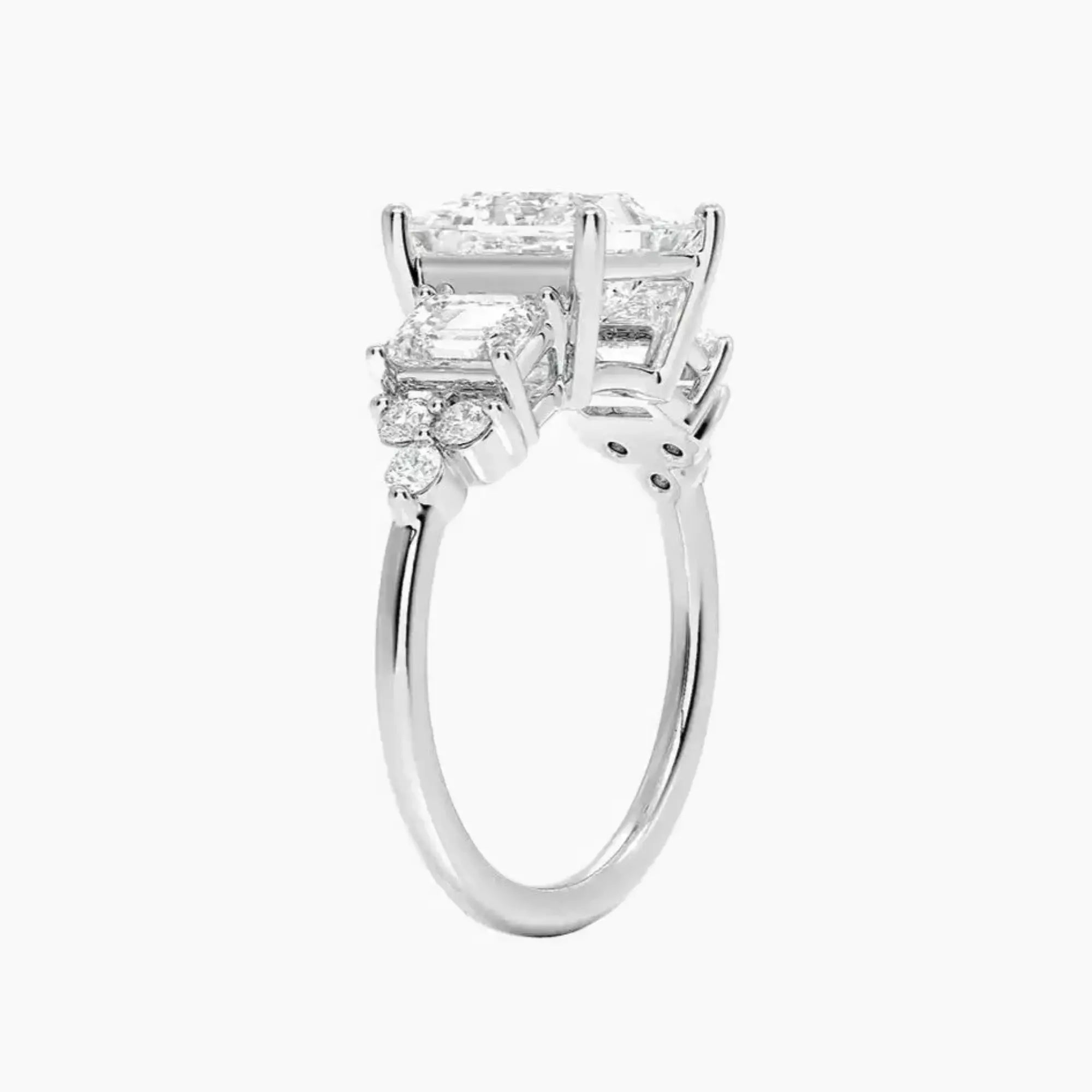 Kaiya Princess Designer 2.5 Carat Lab Grown Diamond Engagement Ring in 14K Yellow Gold