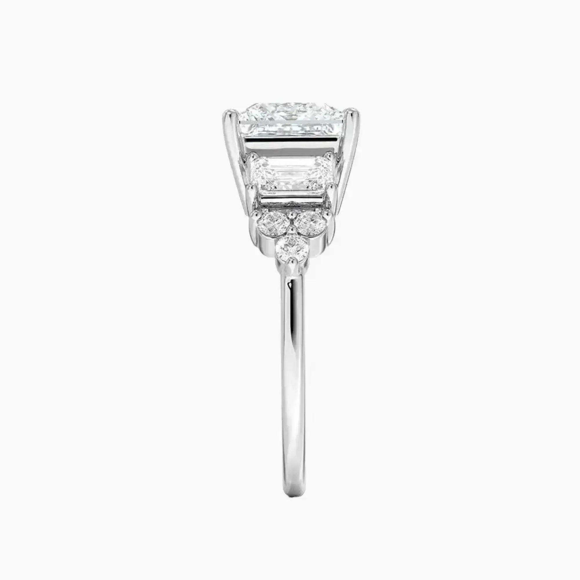 Kaiya Princess Designer Diamond Ring Setting in 18K White Gold