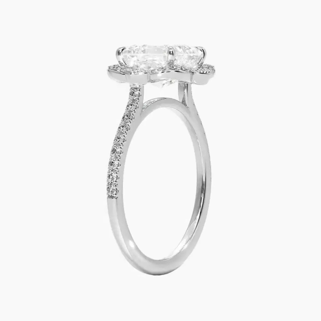 Ravenna Asscher 1 Carat Lab Grown Diamond Engagement Ring in 14K Yellow Gold