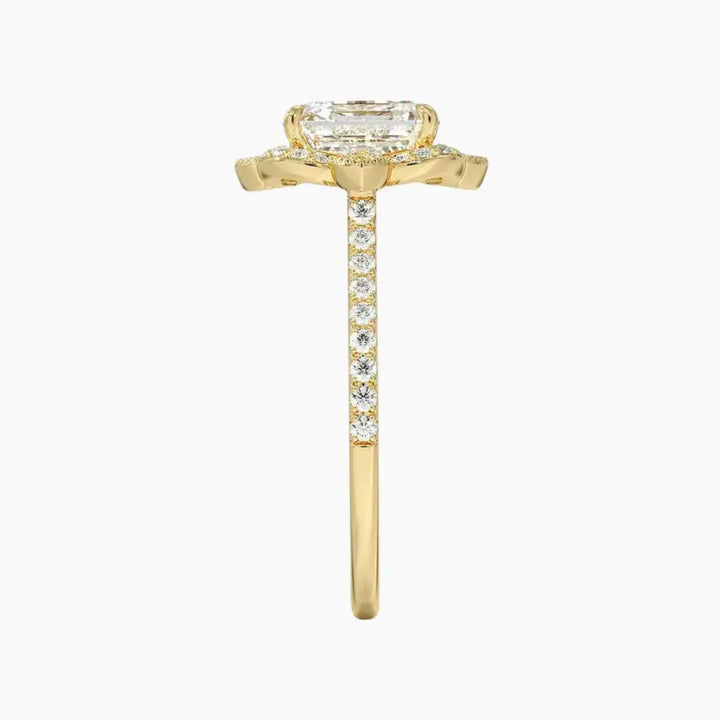 Ravenna Asscher 1.5 Carat Lab Grown Diamond Engagement Ring in 14K Rose Gold