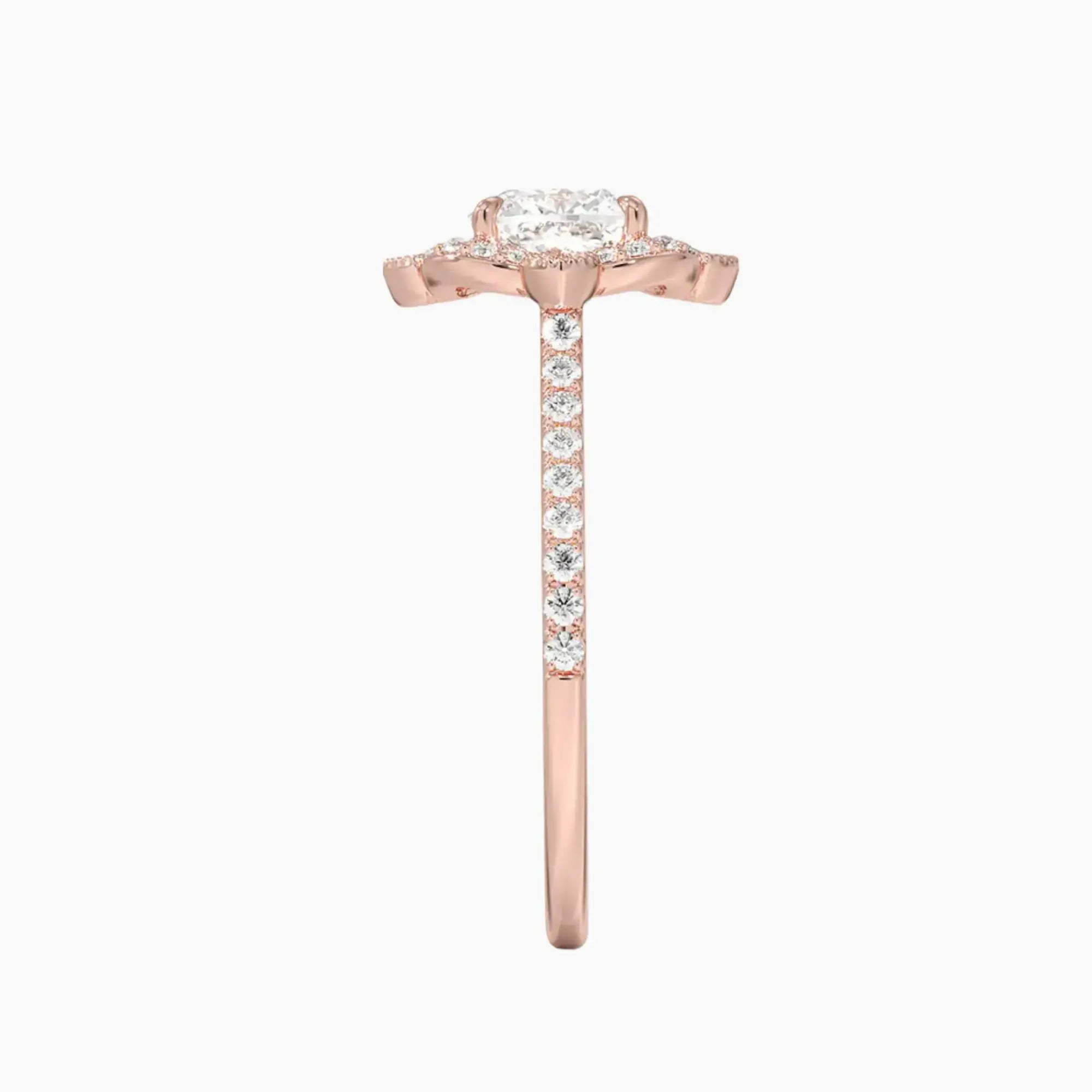 Ravenna Cushion Diamond Ring Setting in 14K White Gold