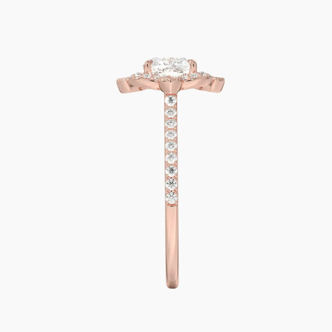 Ravenna Cushion 2.5 Carat Lab Grown Diamond Engagement Ring in 18K Rose Gold