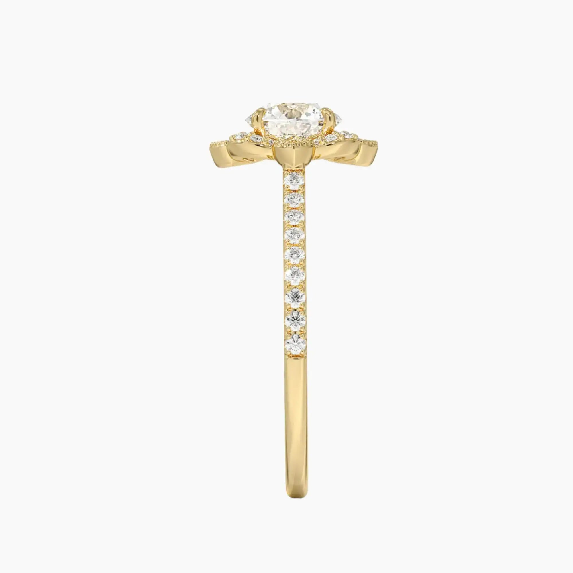 Ravenna Round 1.5 Carat Lab Grown Diamond Engagement Ring in 14K Rose Gold