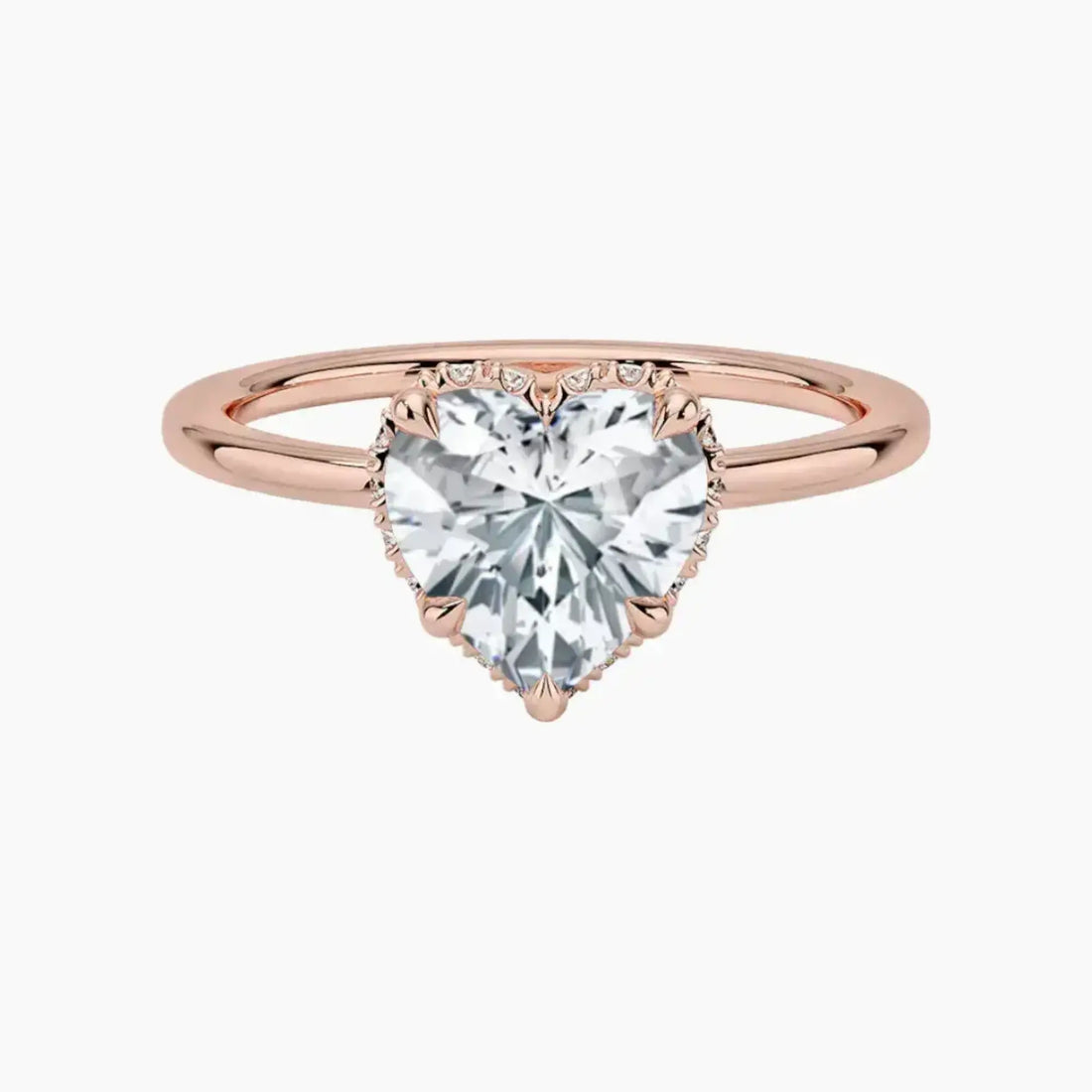 Mirabel Heart Hidden Halo 2.5 Carat Lab Grown Diamond Engagement Ring in 14K Yellow Gold
