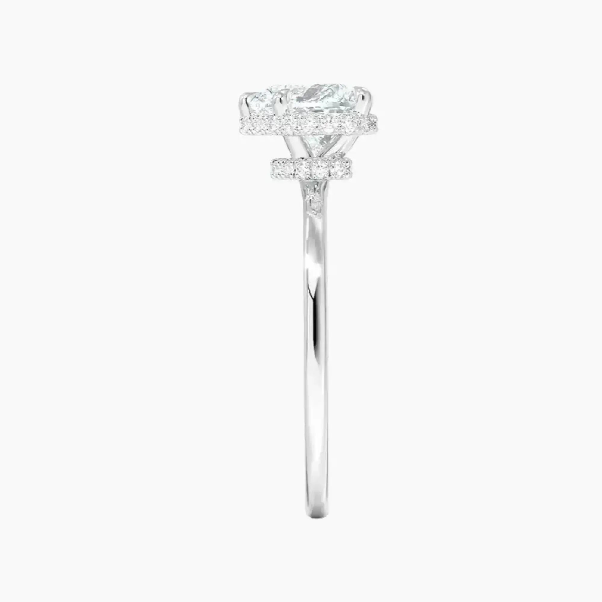 Mirabel Heart Hidden Halo 2 Carat Lab Grown Diamond Engagement Ring in 14K Rose Gold