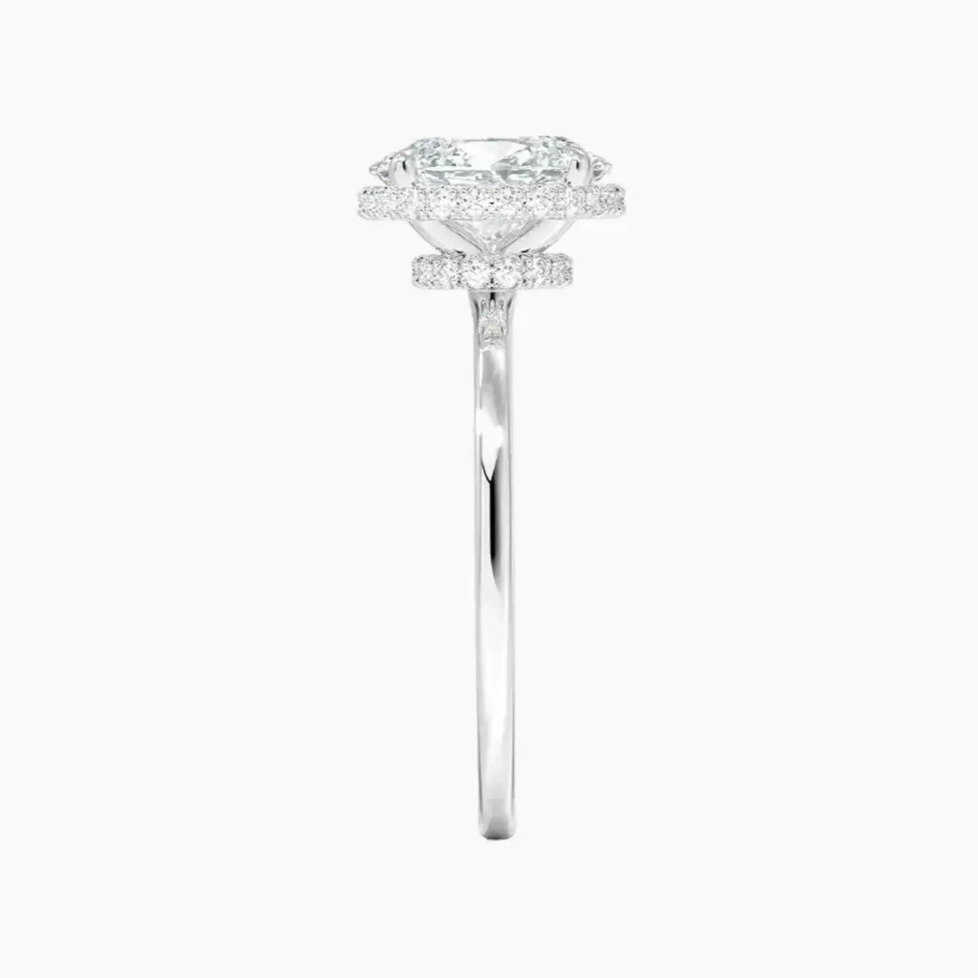 Mirabel Oval Hidden Halo 1.5 Carat Lab Grown Diamond Engagement Ring in 14K Rose Gold