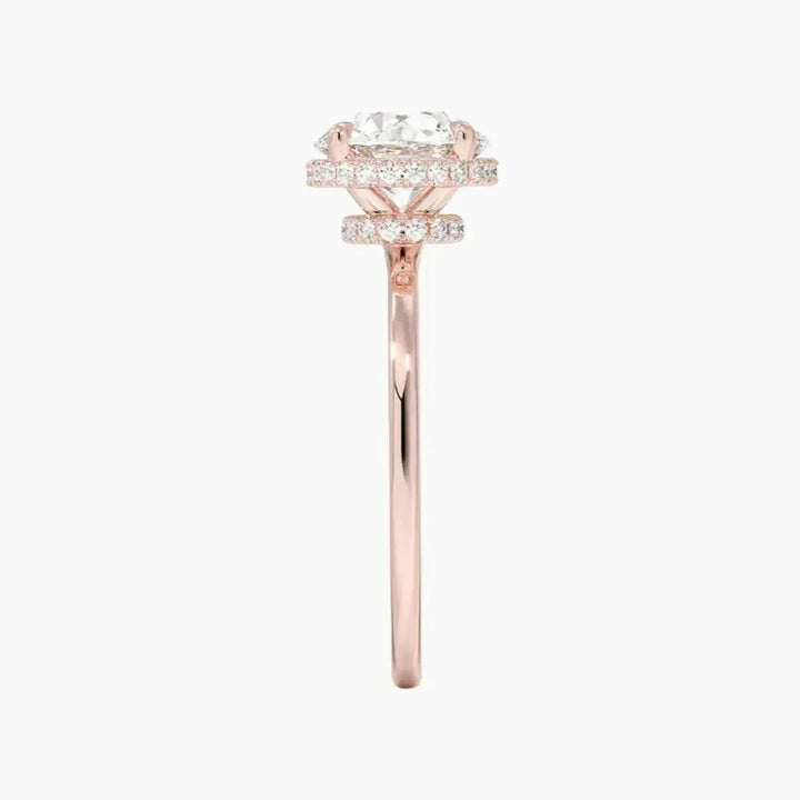 Mirabel Round Hidden Halo 1.5 Carat Lab Grown Diamond Engagement Ring in 18K Yellow Gold