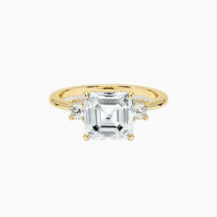 Seraphina Asscher Hidden Halo 1.5 Carat Lab Grown Diamond Engagement Ring in 14K Yellow Gold
