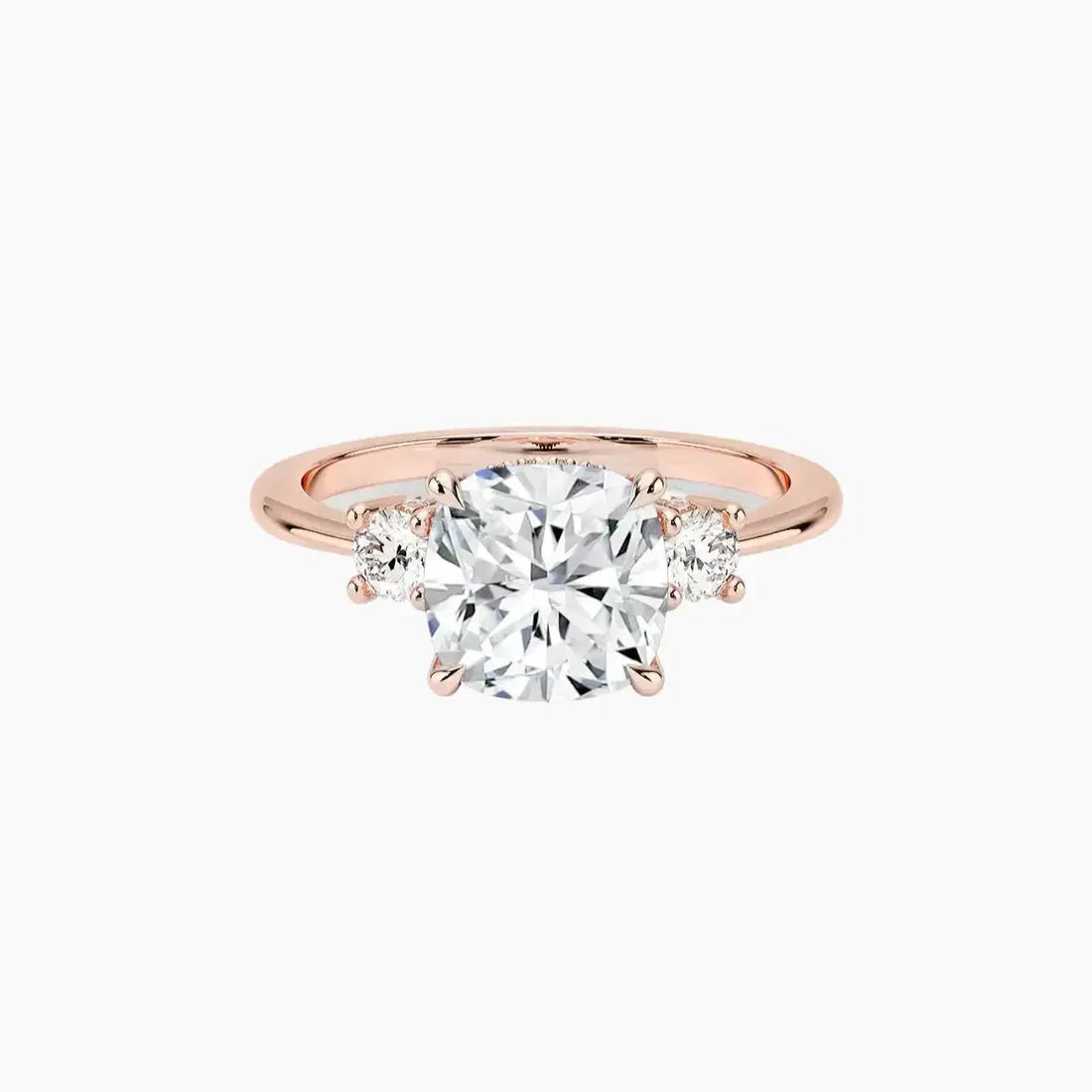 Seraphina Cushion Hidden Halo 1.5 Carat Lab Grown Diamond Engagement Ring in 14K Yellow Gold