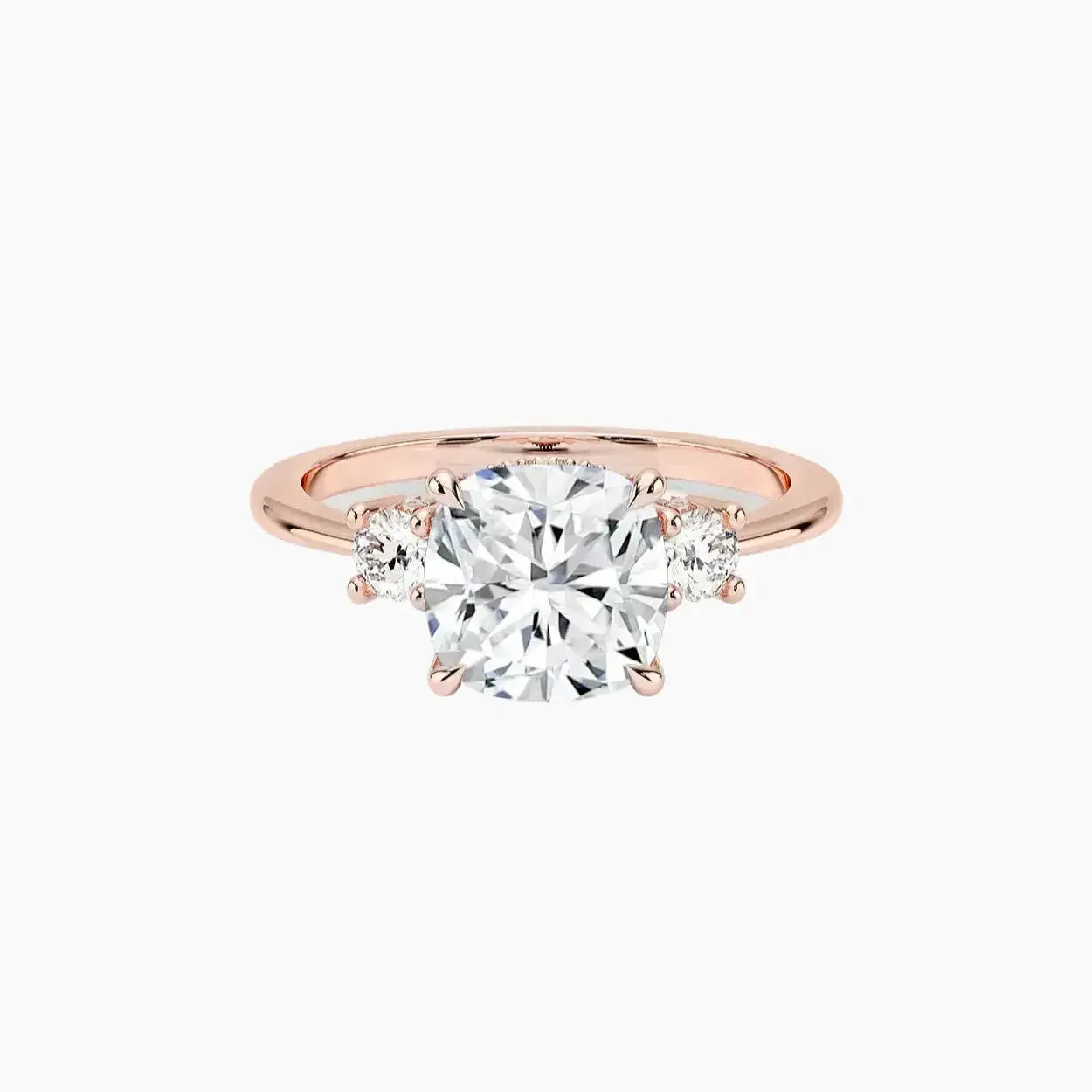 Seraphina Cushion Hidden Halo 2.5 Carat Lab Grown Diamond Engagement Ring in 14K White Gold