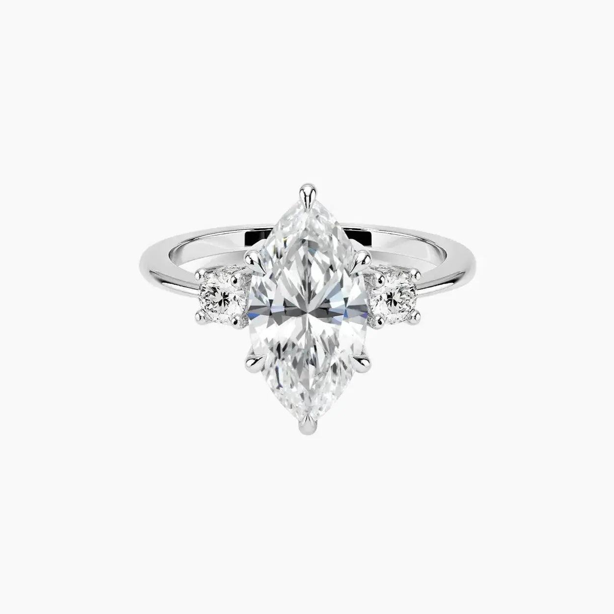 Seraphina Marquise Hidden Halo 2 Carat Lab Grown Diamond Engagement Ring in 18K Rose Gold