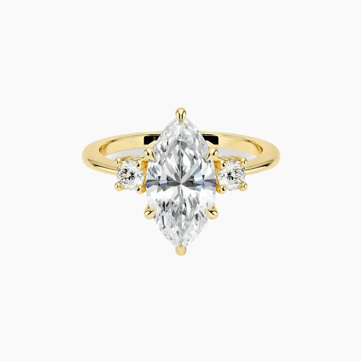 Seraphina Marquise Hidden Halo 2 Carat Lab Grown Diamond Engagement Ring in 18K Rose Gold