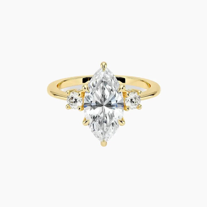 Seraphina Marquise Hidden Halo 2 Carat Lab Grown Diamond Engagement Ring in 18K Rose Gold