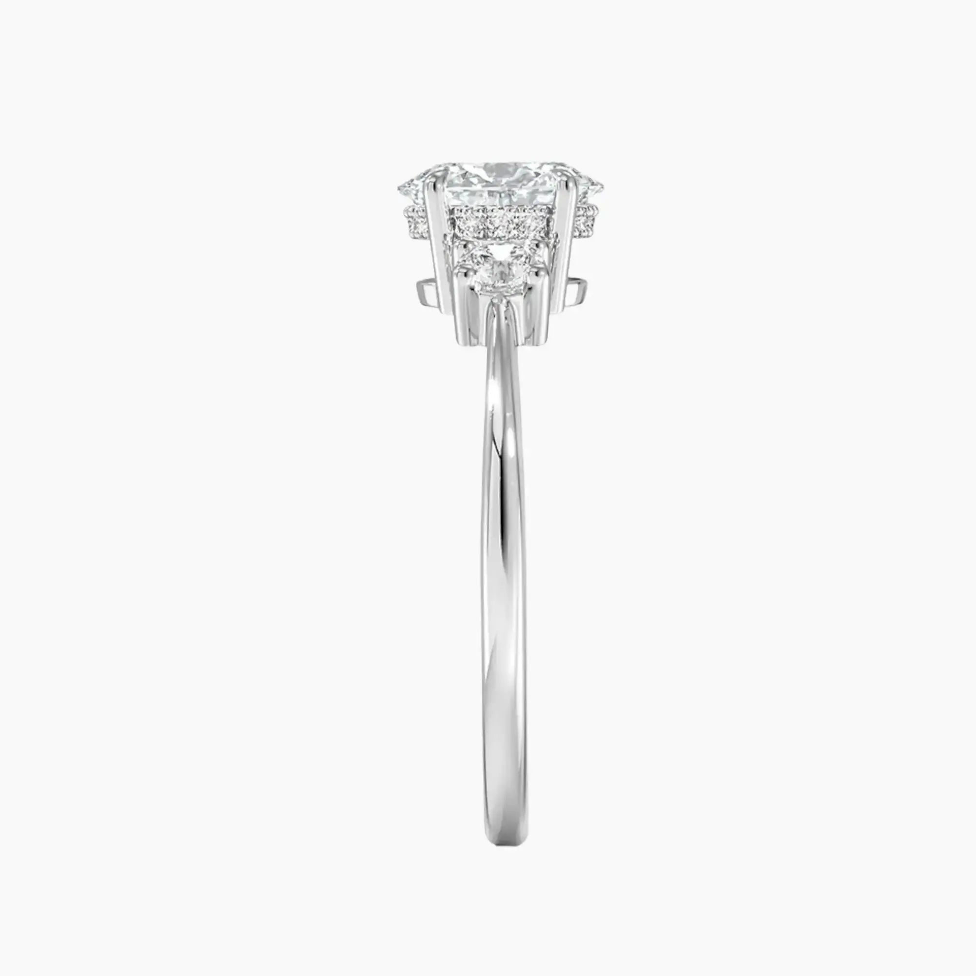 Seraphina Oval Hidden Halo 3 Carat Lab Grown Diamond Engagement Ring in 18K Rose Gold