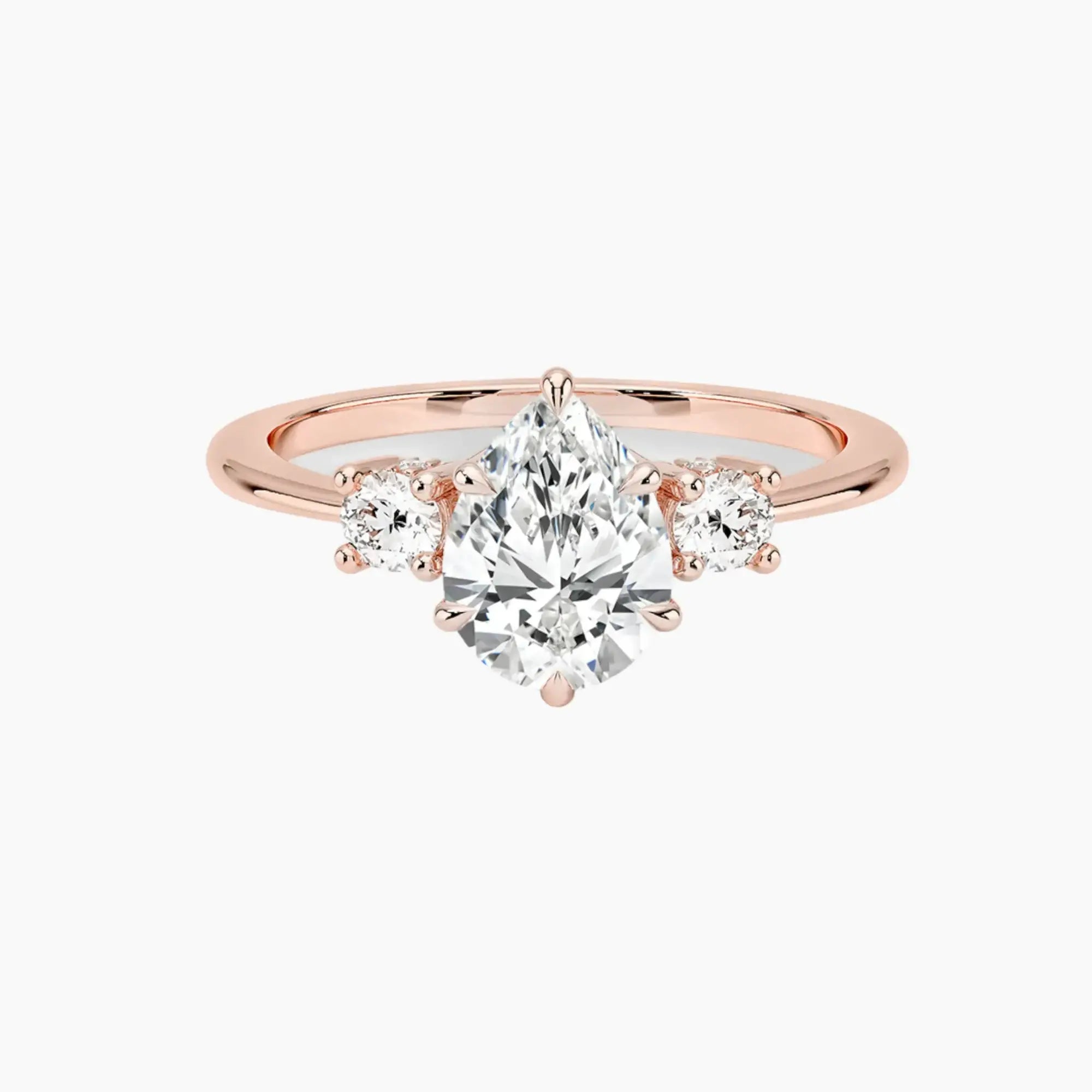Seraphina Pear Hidden Halo 1 Carat Lab Grown Diamond Engagement Ring in 18K White Gold