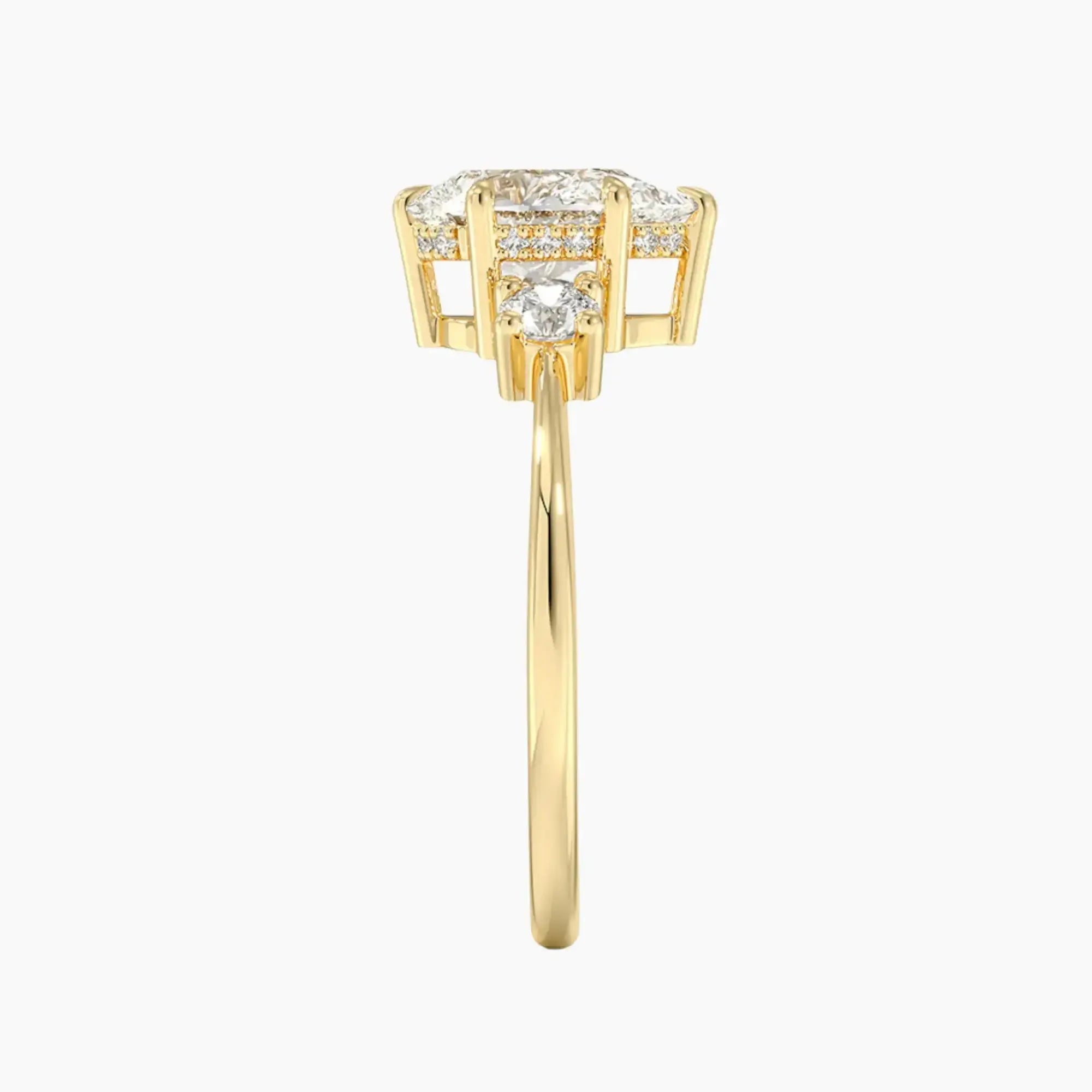Seraphina Pear Hidden Halo 1 Carat Lab Grown Diamond Engagement Ring in 14K Rose Gold