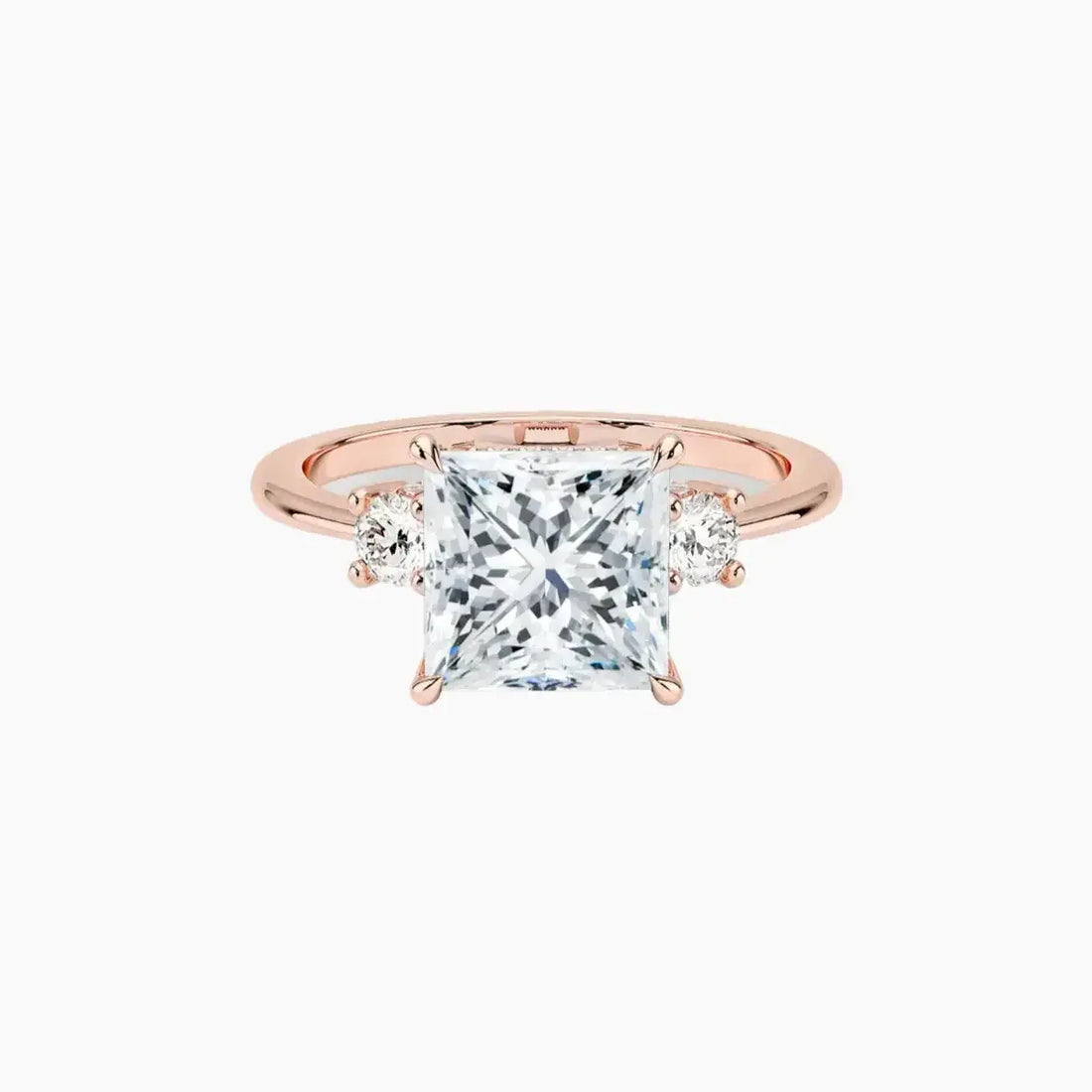 Seraphina Princess Hidden Halo 2 Carat Lab Grown Diamond Engagement Ring in 14K White Gold