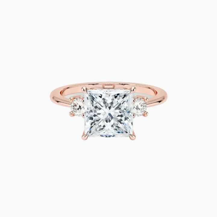 Seraphina Princess Hidden Halo 1 Carat Lab Grown Diamond Engagement Ring in 18K White Gold