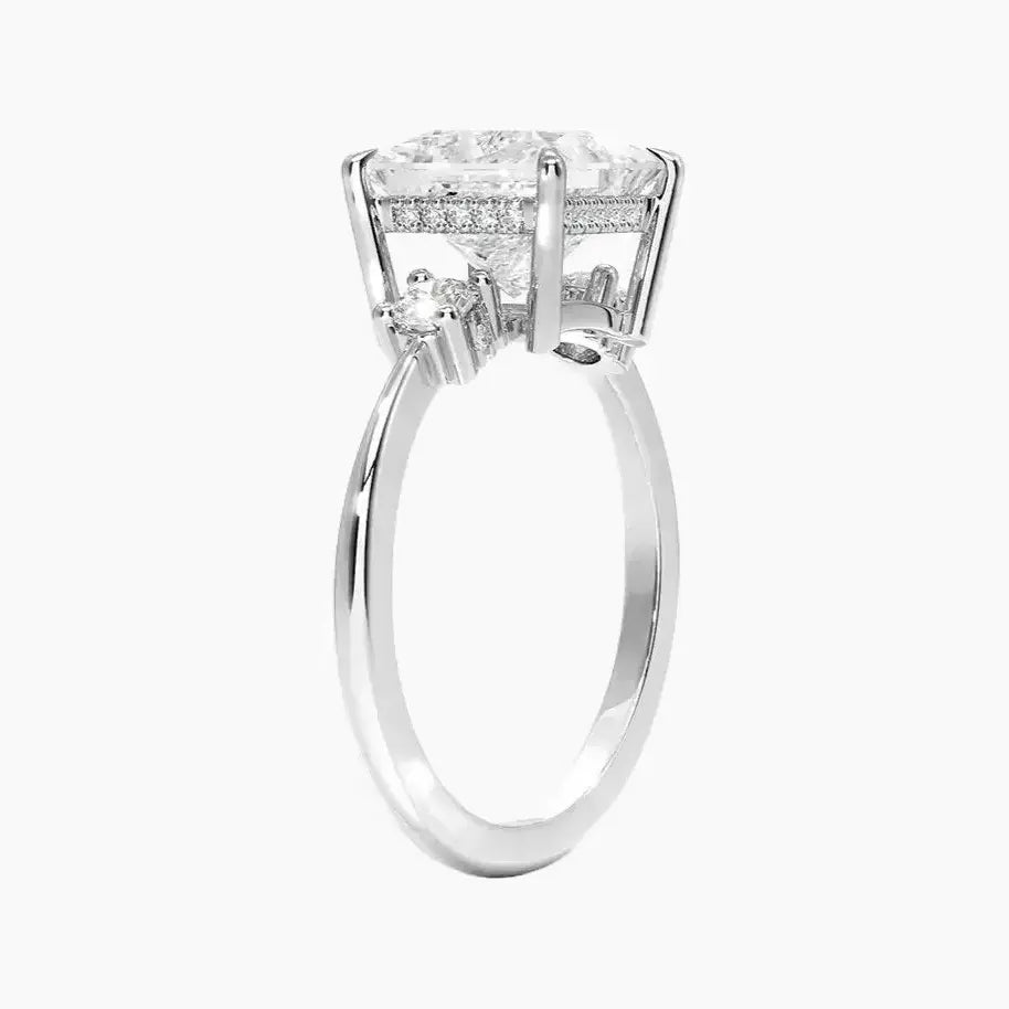 Seraphina Princess Hidden Halo 1.5 Carat Lab Grown Diamond Engagement Ring in 14K Yellow Gold