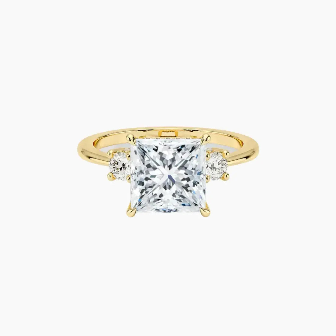 Seraphina Princess Hidden Halo 3 Carat Lab Grown Diamond Engagement Ring in 18K White Gold