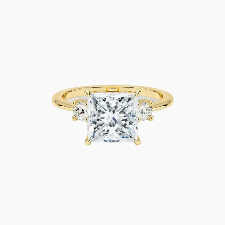 Seraphina Princess Hidden Halo 3 Carat Lab Grown Diamond Engagement Ring in 18K Rose Gold