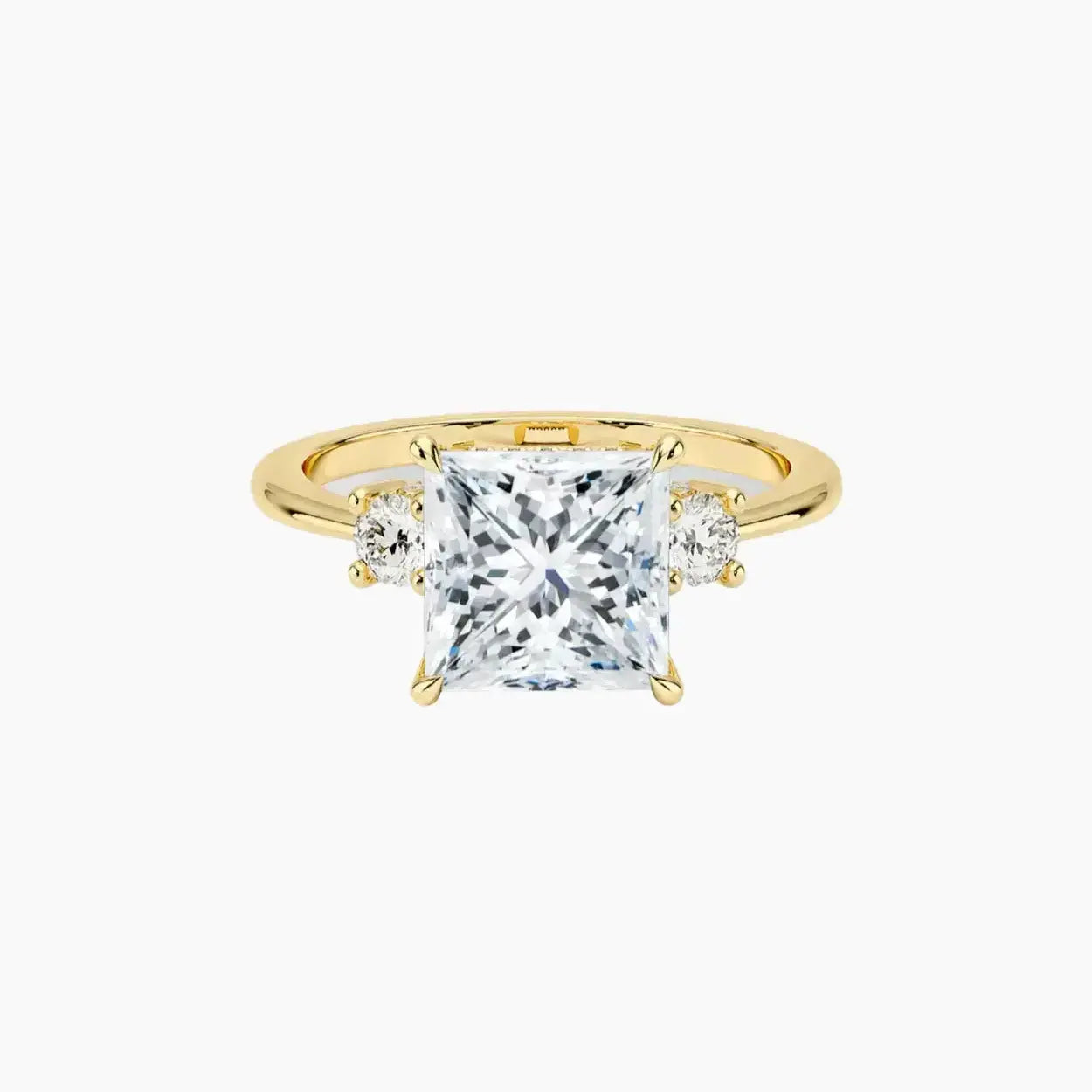 Seraphina Princess Hidden Halo 2.5 Carat Lab Grown Diamond Engagement Ring in 18K Rose Gold