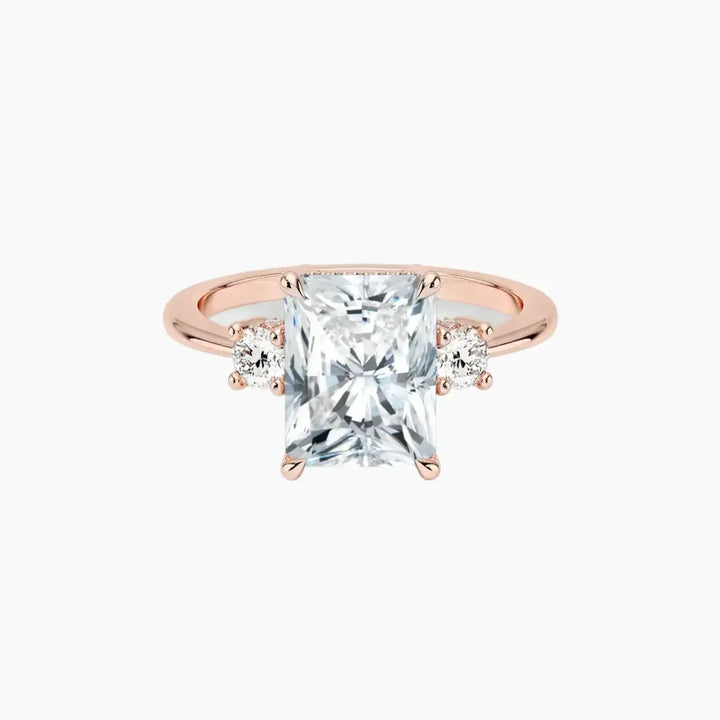 Seraphina Radiant Hidden Halo 2 Carat Lab Grown Diamond Engagement Ring in 14K Yellow Gold