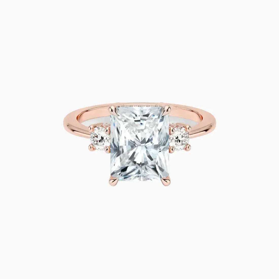 Seraphina Radiant Hidden Halo 1.5 Carat Lab Grown Diamond Engagement Ring in 14K White Gold