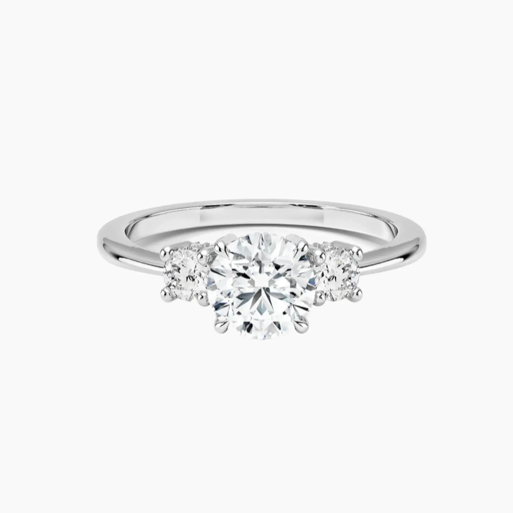 Seraphina Round Hidden Halo 1 Carat Lab Grown Diamond Engagement Ring in 14K Rose Gold