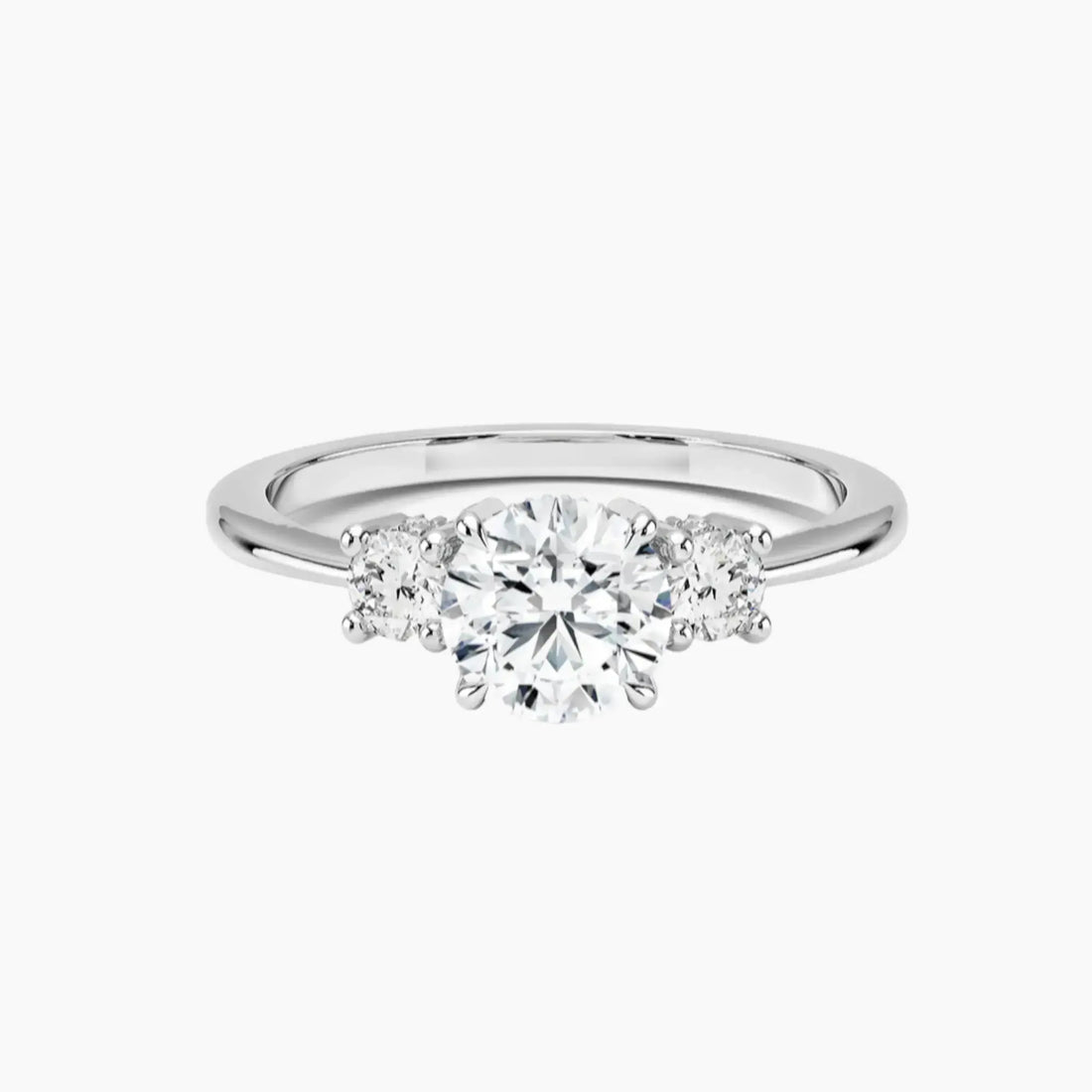 Seraphina Round Hidden Halo 2.5 Carat Lab Grown Diamond Engagement Ring in 18K White Gold