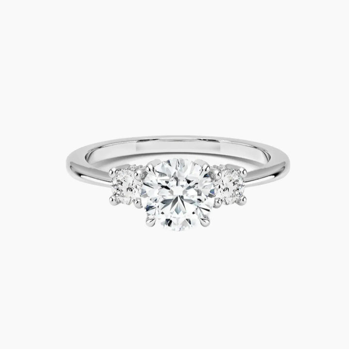 Seraphina Round Hidden Halo 2.5 Carat Lab Grown Diamond Engagement Ring in 14K White Gold