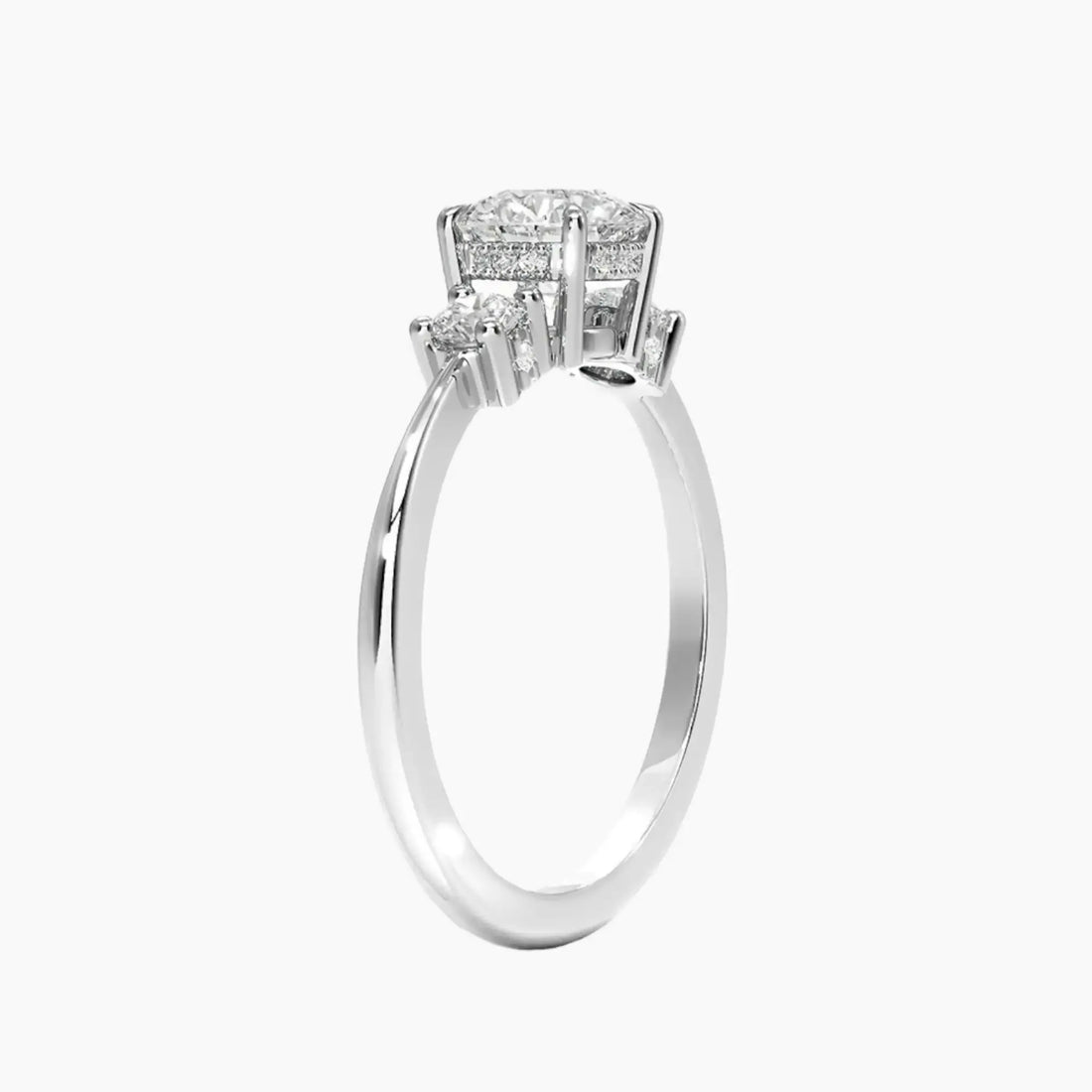Seraphina Round Hidden Halo 1 Carat Lab Grown Diamond Engagement Ring in 14K Rose Gold