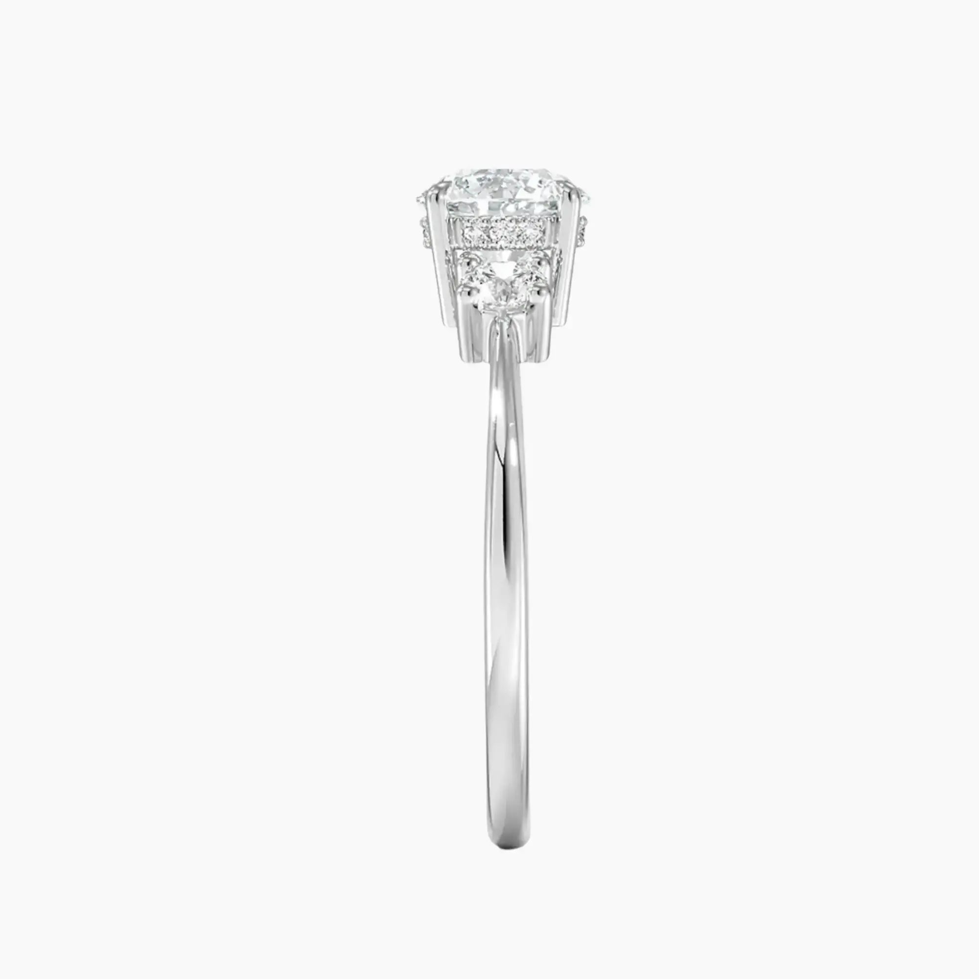 Seraphina Round Hidden Halo 1 Carat Lab Grown Diamond Engagement Ring in 14K Yellow Gold
