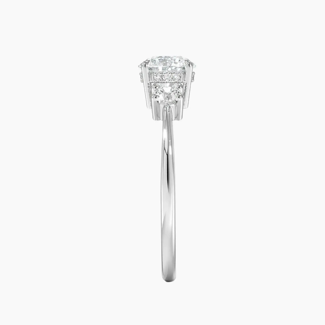 Seraphina Round Hidden Halo 1 Carat Lab Grown Diamond Engagement Ring in 18K Yellow Gold