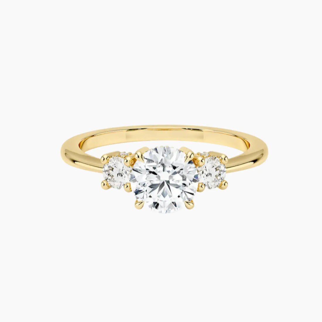 Seraphina Round Hidden Halo 2.5 Carat Lab Grown Diamond Engagement Ring in 18K White Gold