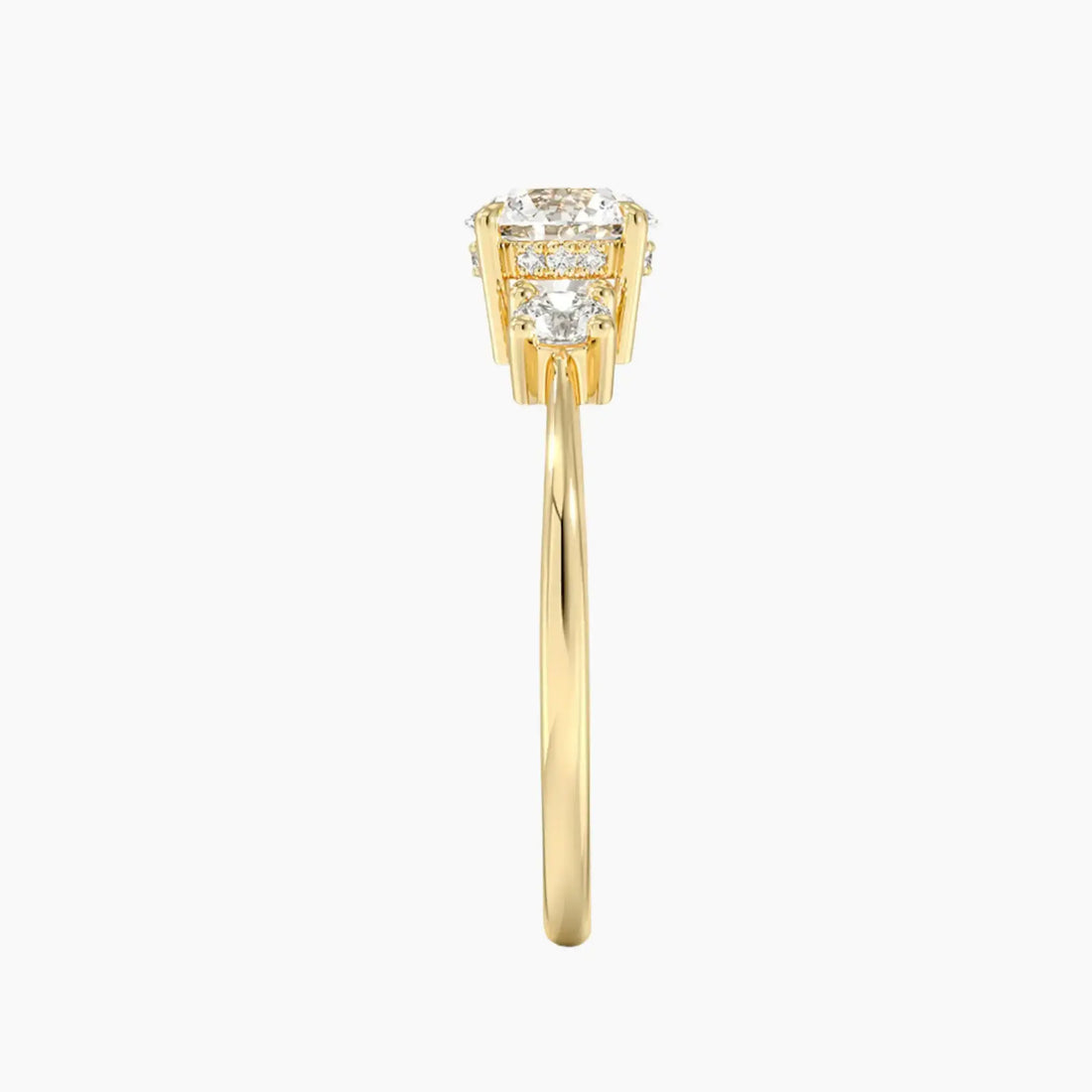 Seraphina Round Hidden Halo 1.5 Carat Lab Grown Diamond Engagement Ring in 18K White Gold
