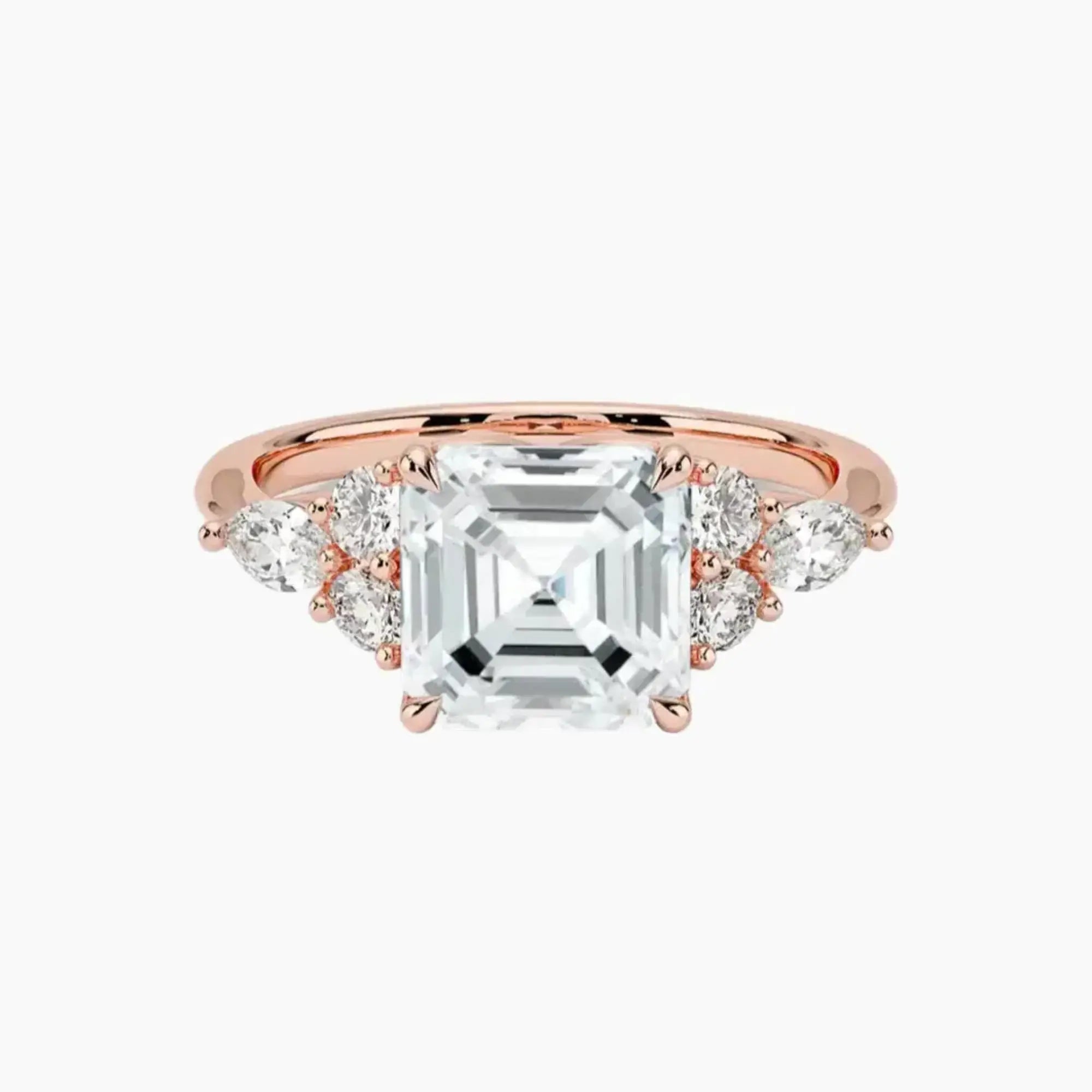 Ingrid Asscher Designer 1.5 Carat Lab Grown Diamond Engagement Ring in 18K Yellow Gold